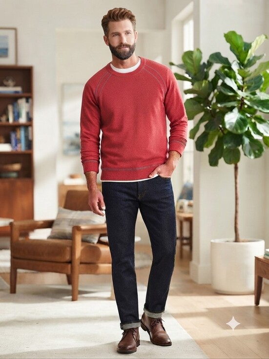 Tommy Bahama Other - Tommy Bahama Reversible Crewneck Sweater XL Red Blue Marl Pullover